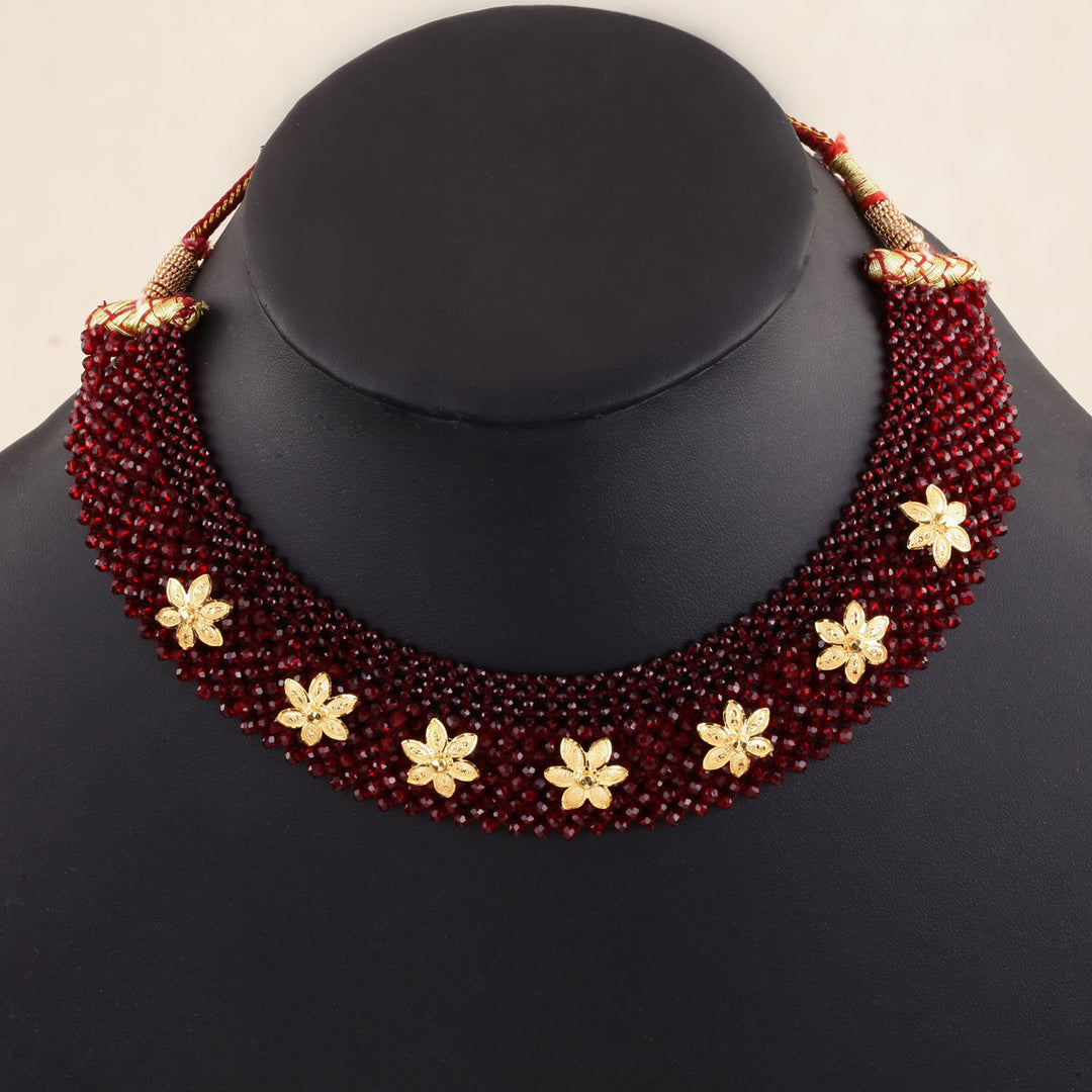 22K YG Red Pote Choker Necklace-1pc