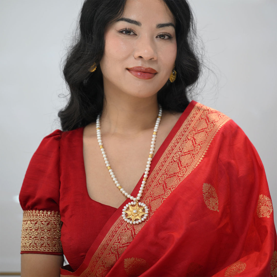 22K YG FW Pearl Necklace-1pc