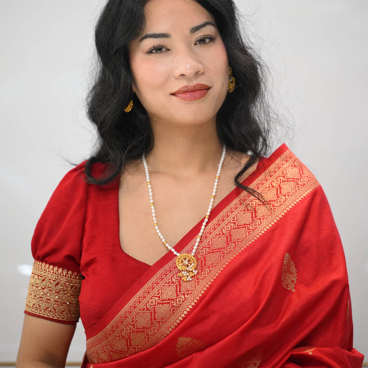 22K YG FW Pearl Necklace-1pc
