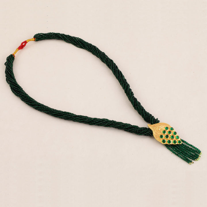 Traditional YG Green Pote Pendant-1pc