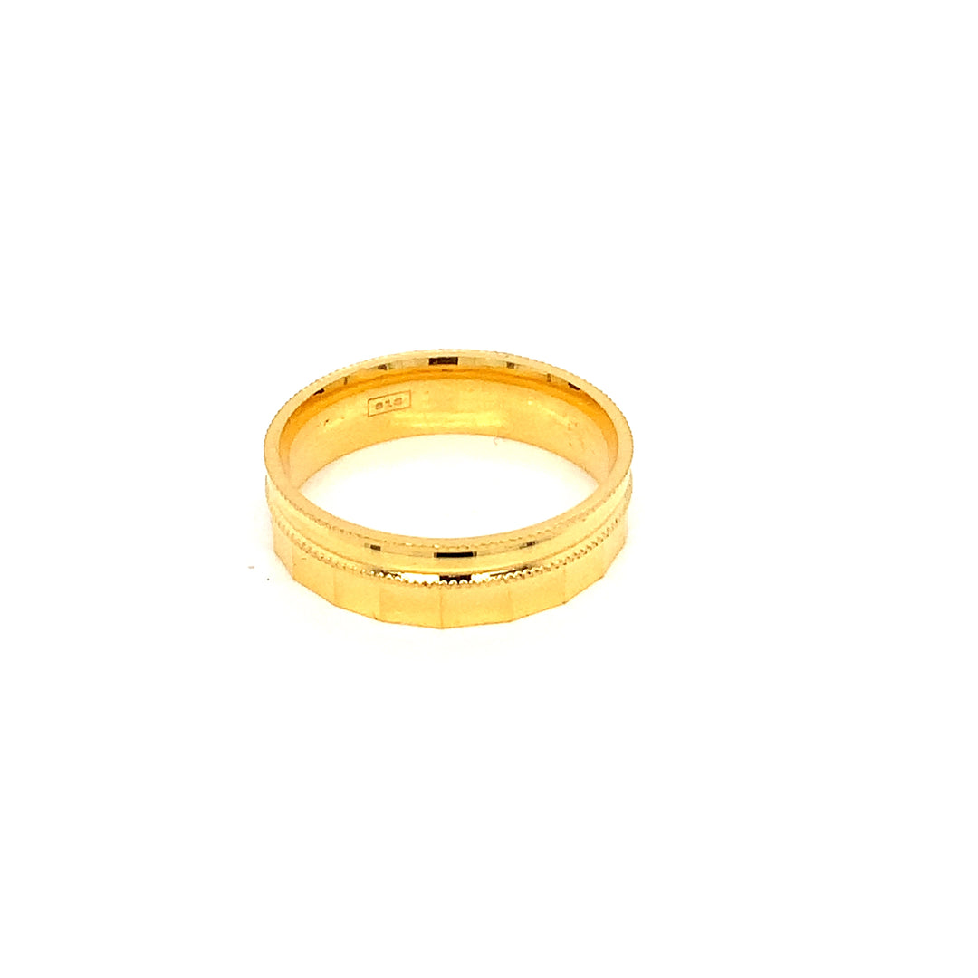 22K YG Fancy Band Ring-1pc