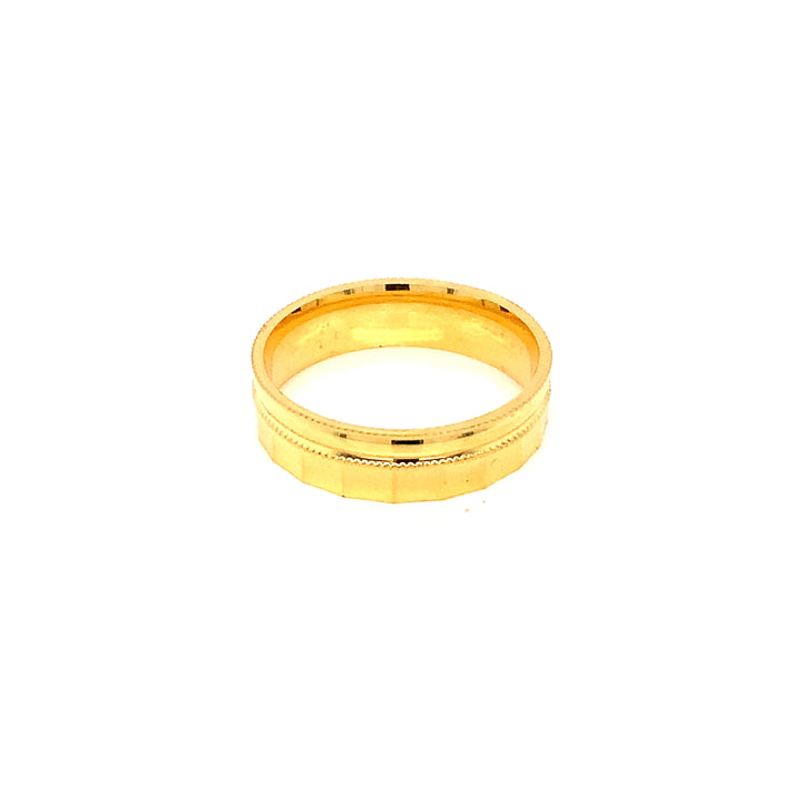 22K YG Fancy Band Ring-1pc