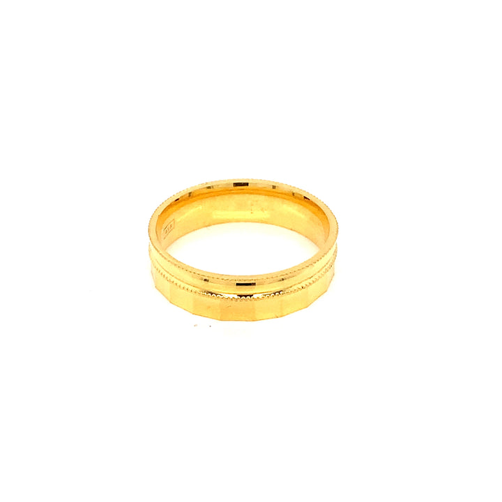 22K YG Fancy Band Ring-1pc