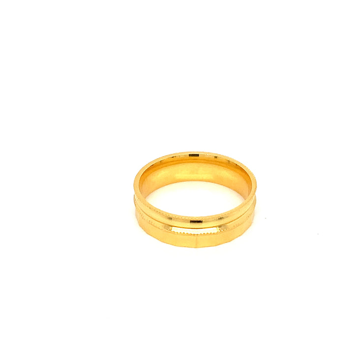 22K YG Fancy Band Ring-1pc