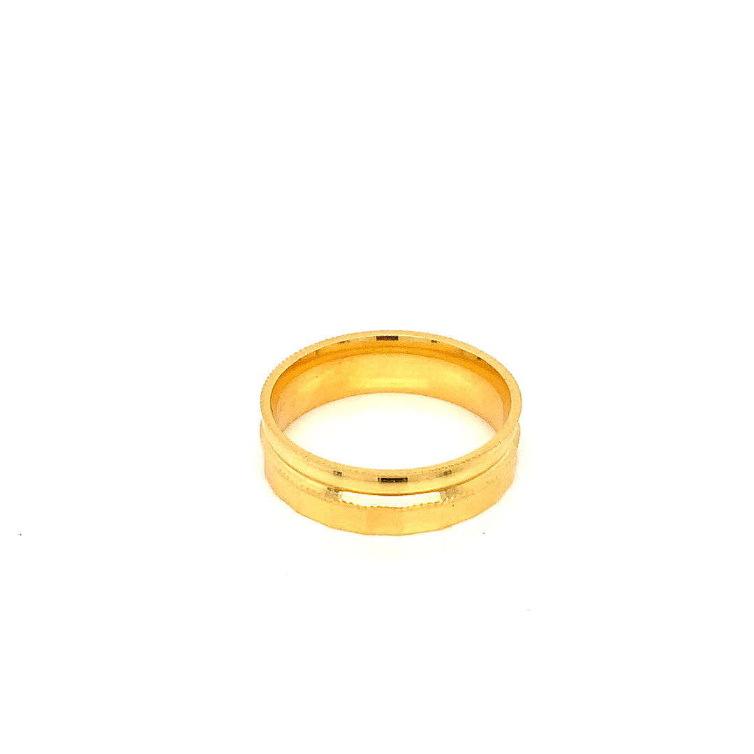 22K YG Fancy Band Ring-1pc