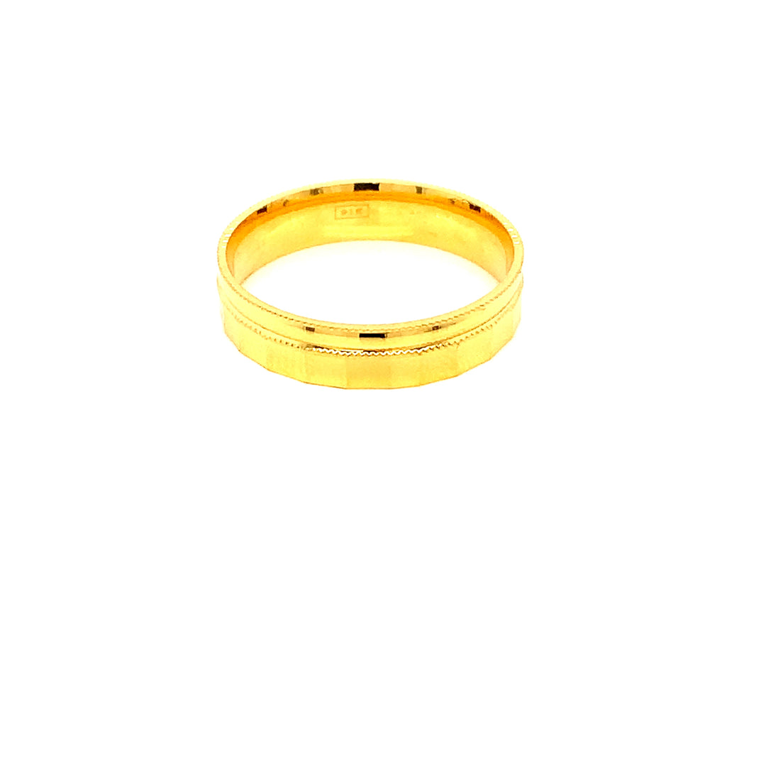 22K YG Fancy Band Ring-1pc