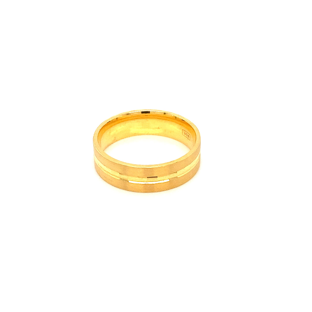 22K YG Fancy Band Ring-1pc