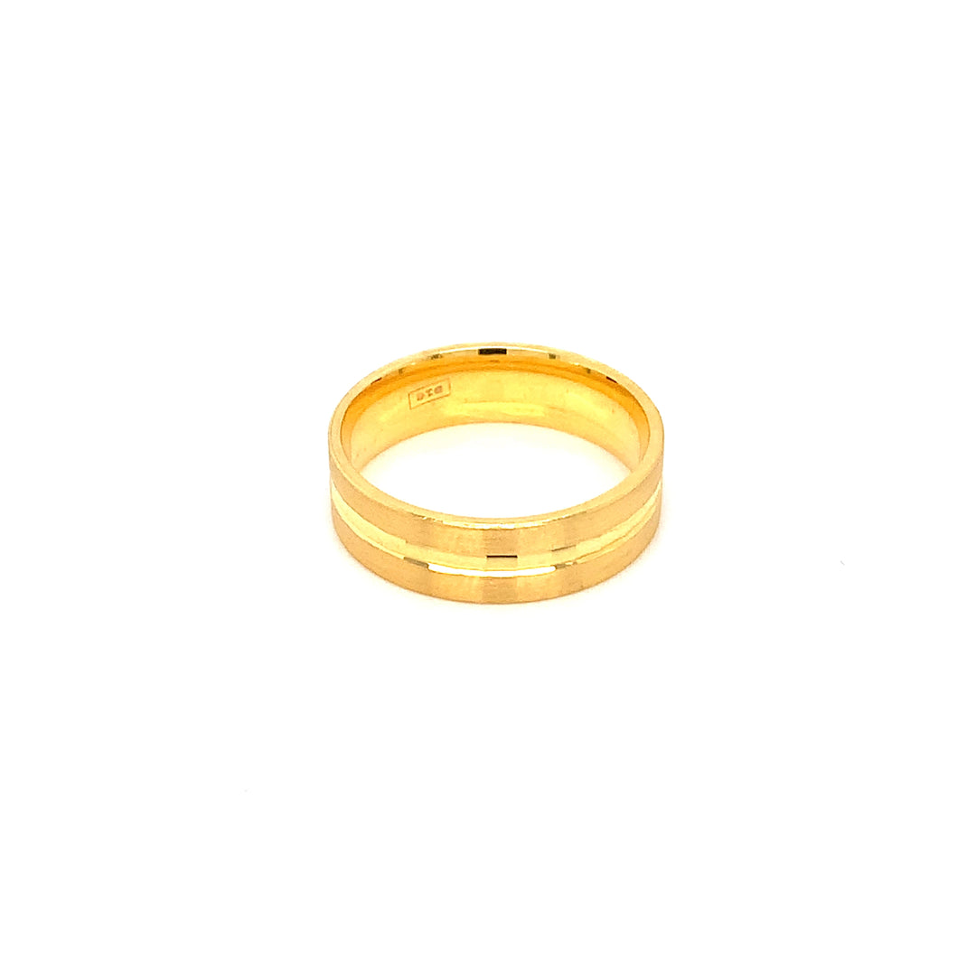22K YG Fancy Band Ring-1pc