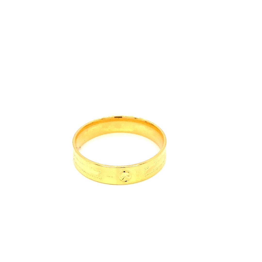 22K YG Fancy Band Ring-1pc