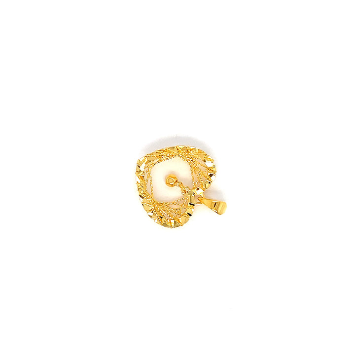 22K YG Heart Pendant-1pc