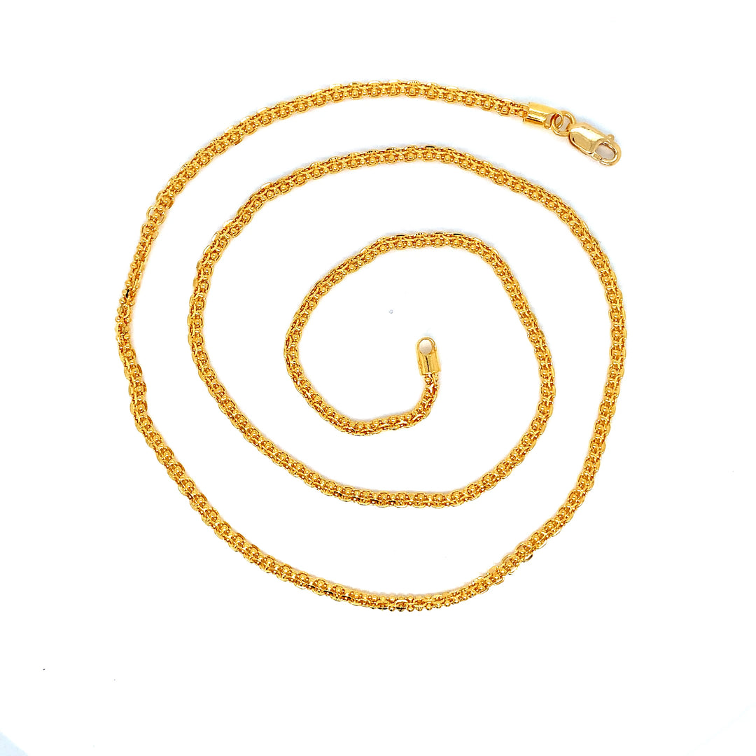 22K YG Fancy Chain-1pc