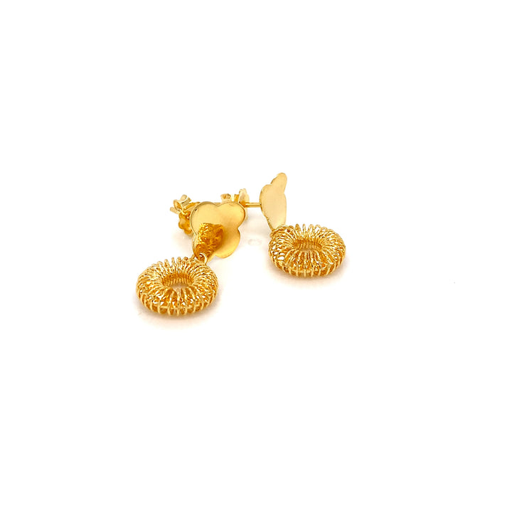 22K YG Fancy Earring-1pair