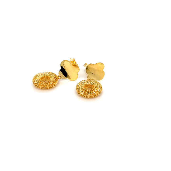 22K YG Fancy Earring-1pair