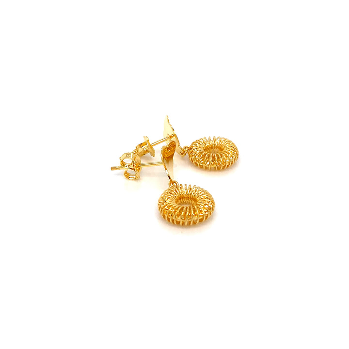 22K YG Fancy Earring-1pair