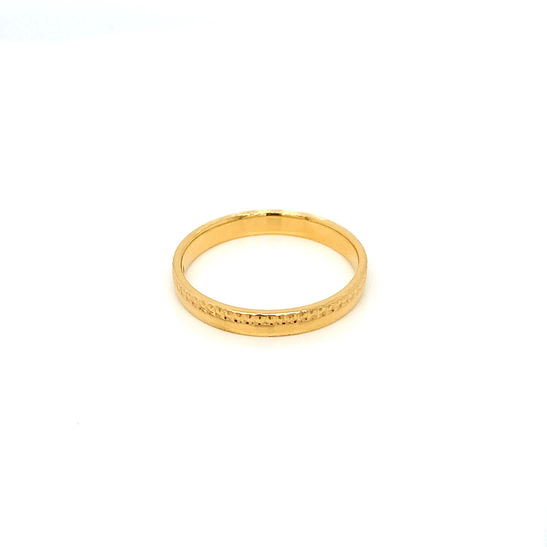 22K YG Fancy Band Ring-1pc