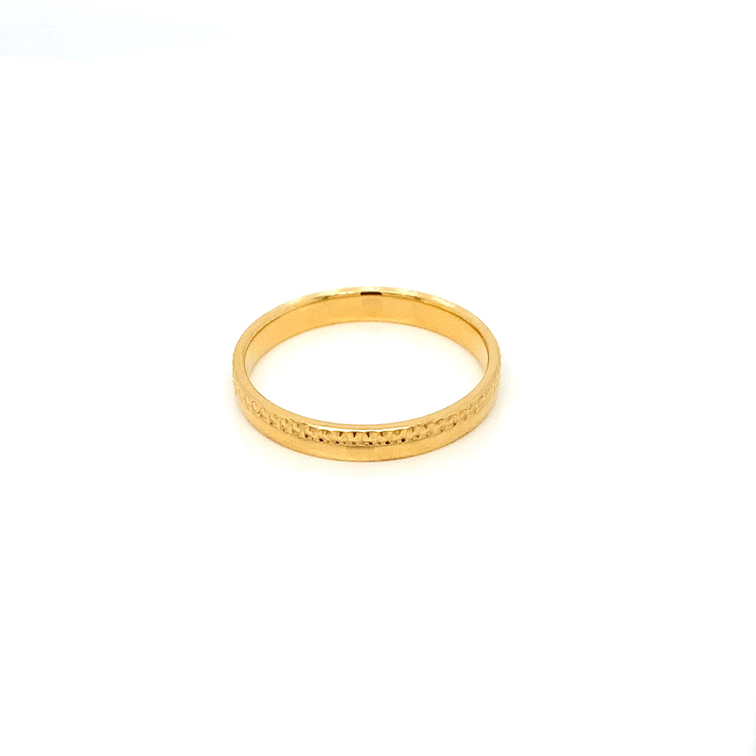 22K YG Fancy Band Ring-1pc