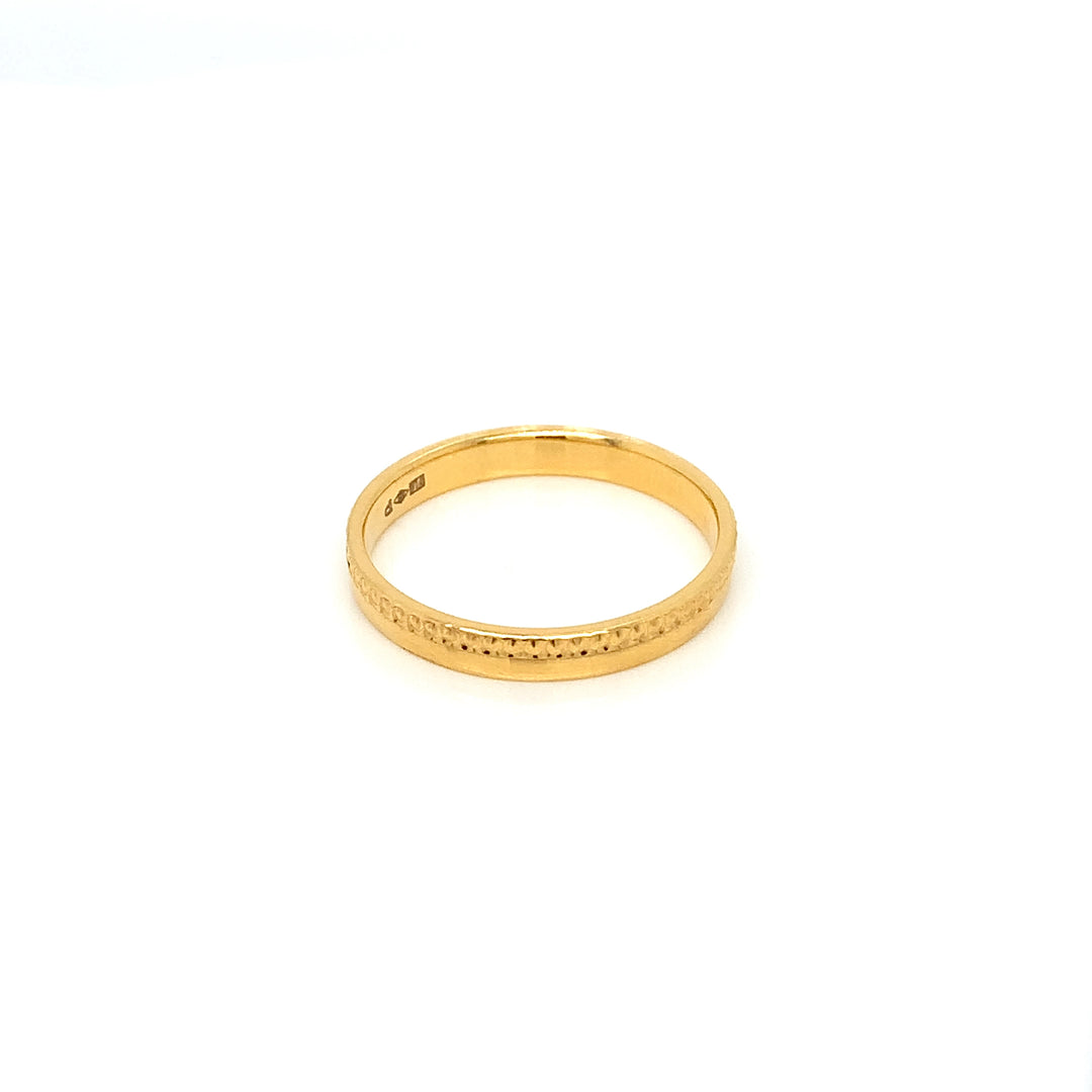 22K YG Fancy Band Ring-1pc