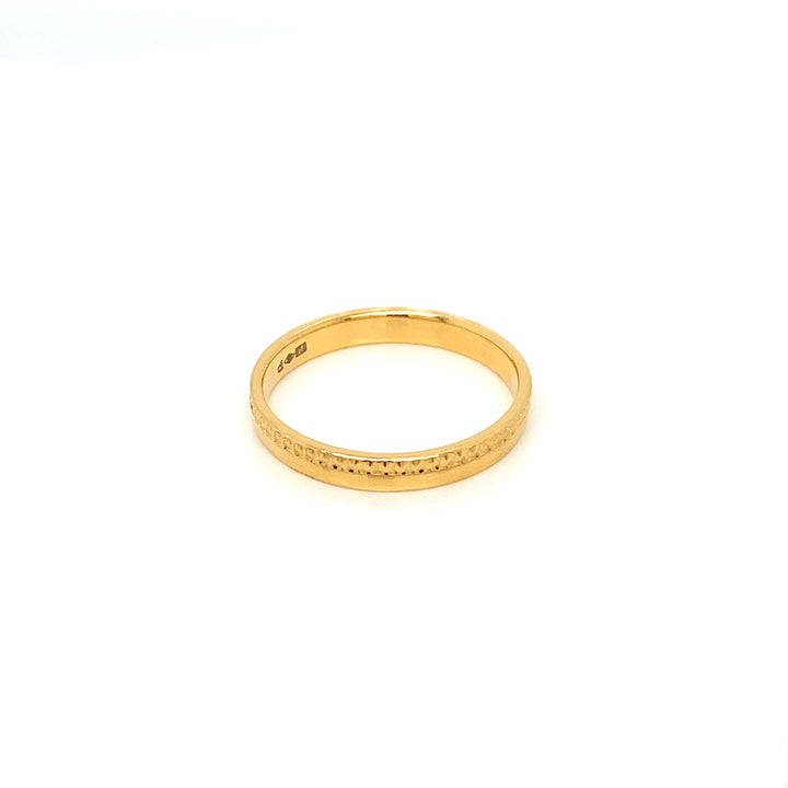 22K YG Fancy Band Ring-1pc