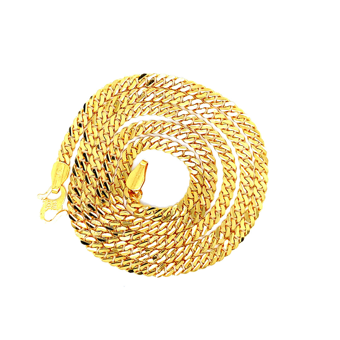 22K YG Cuban Chain-1pc