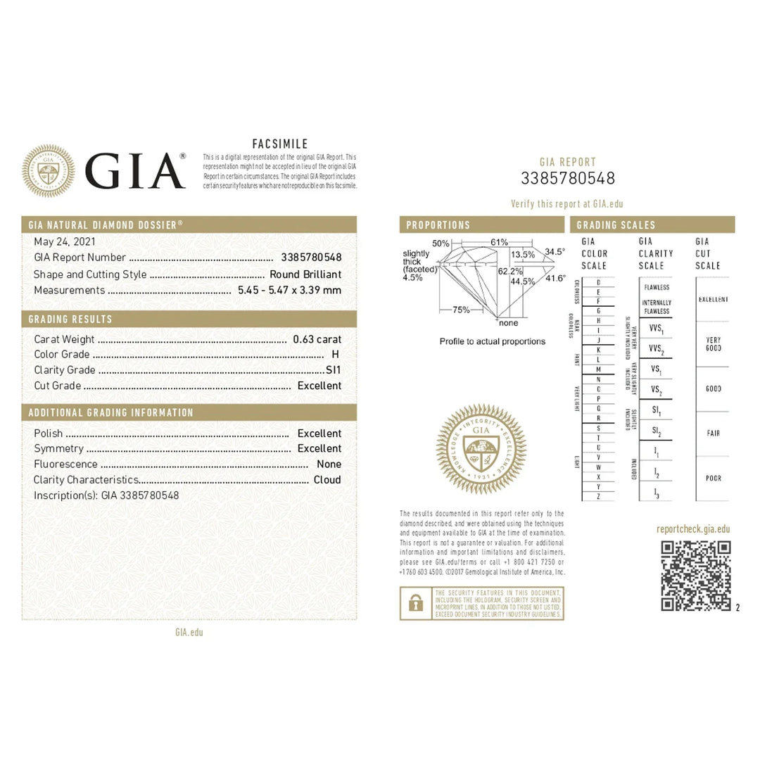 Solitaire Diamond Ring – 18K WG Centre