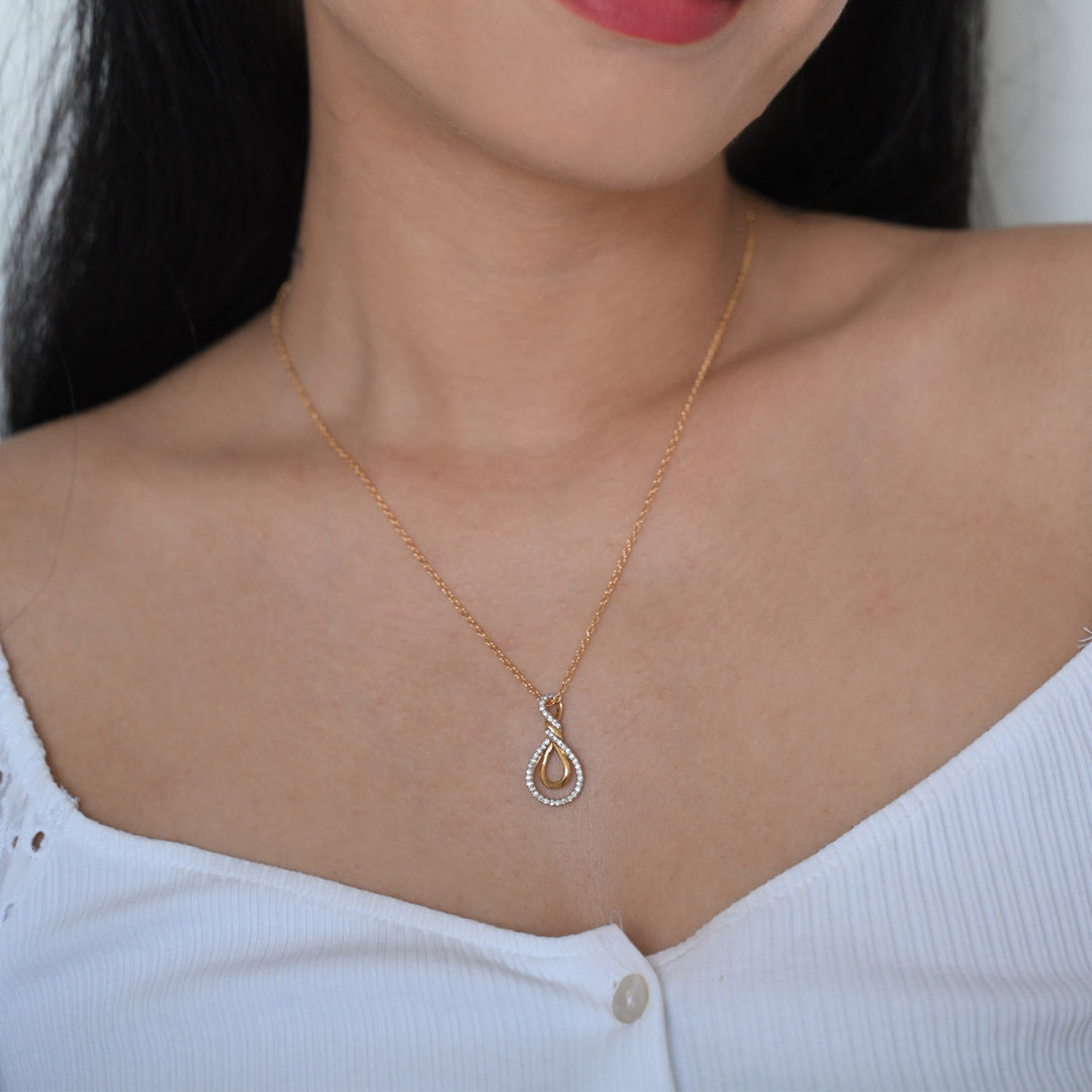 18K YG Women Fancy Diamond Pendant- 1pc