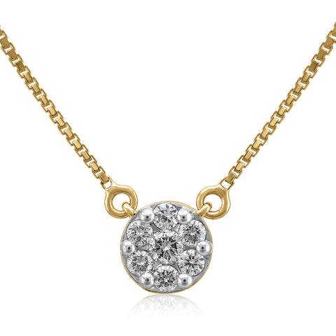 18K YG Fancy Diamond Necklace-1pc