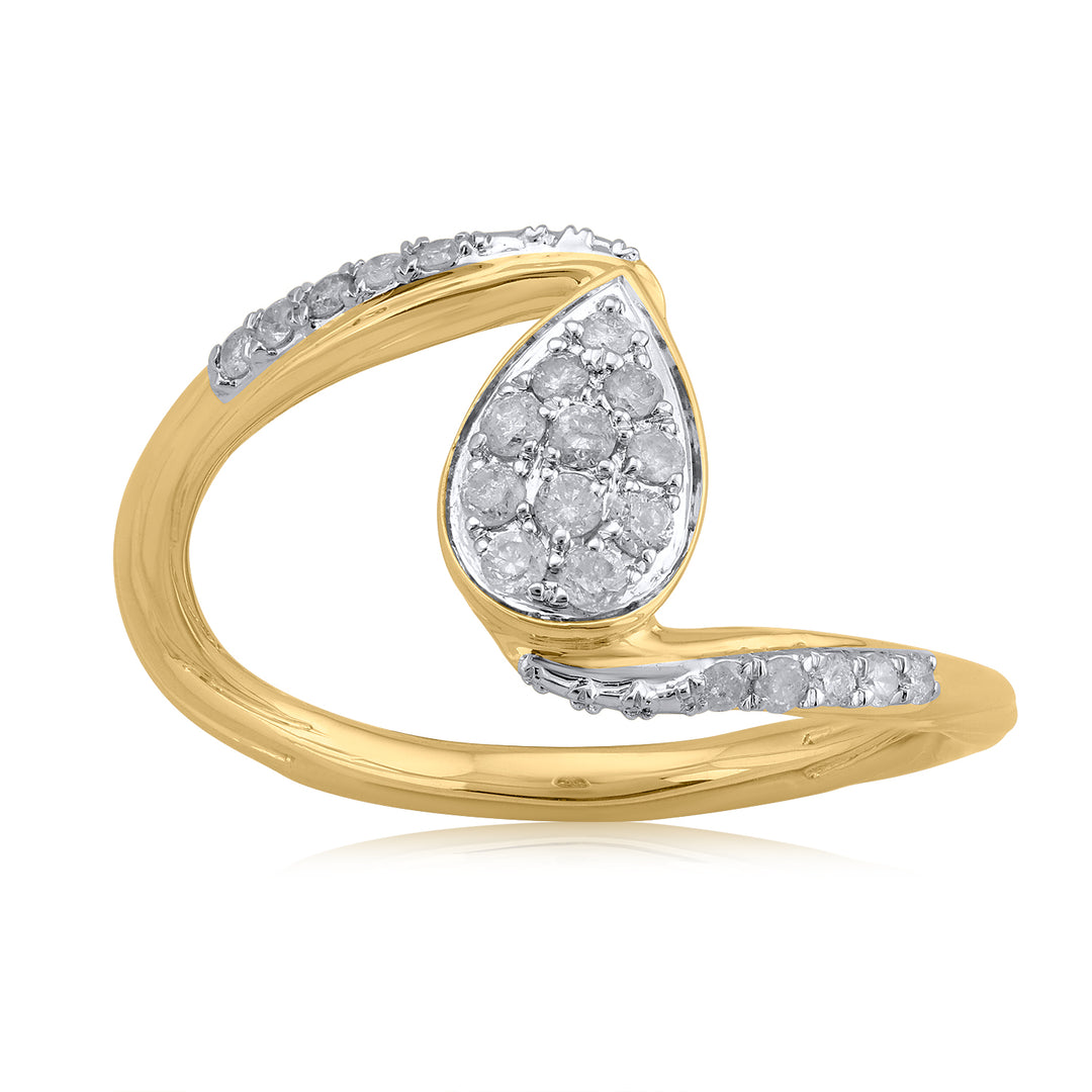 18K YG Cluster Diamond Ring- 1pc
