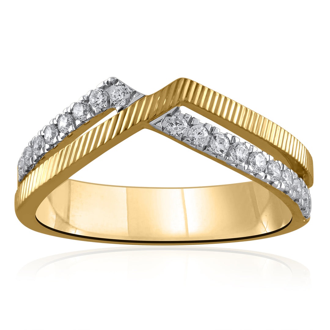 18K YG Cluster Diamond Ring- 1pc