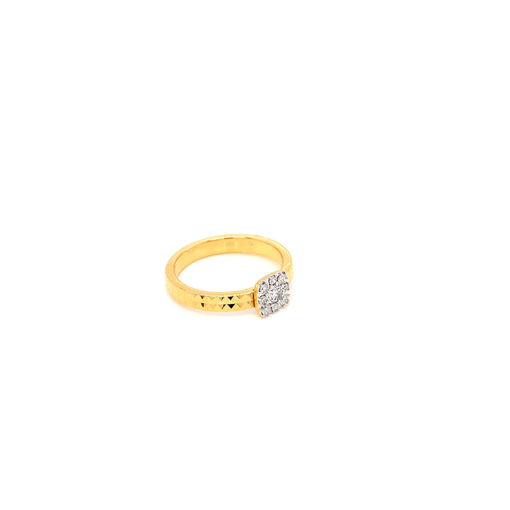 18K YG Men Diamond Ring- 1pc