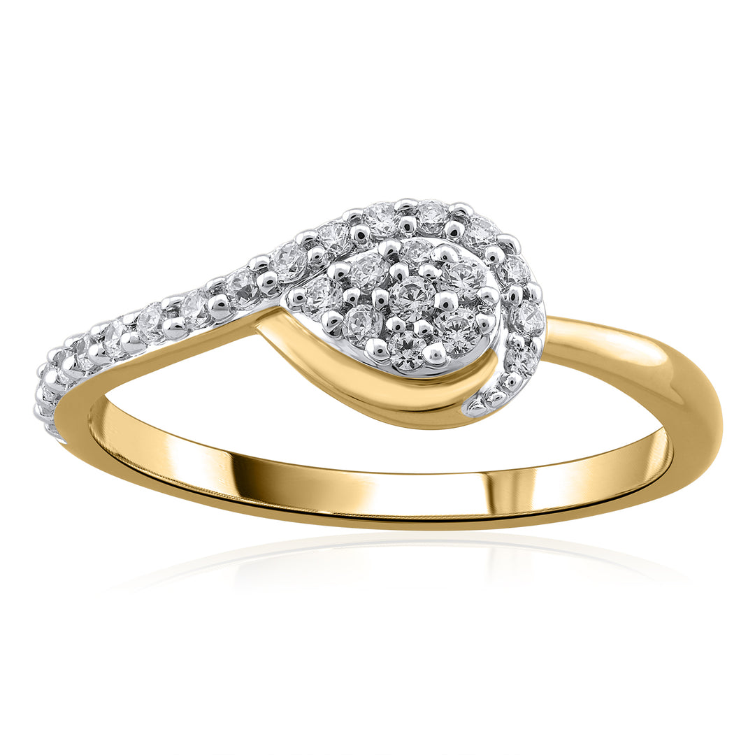 18K YG Cluster Diamond Ring- 1pc