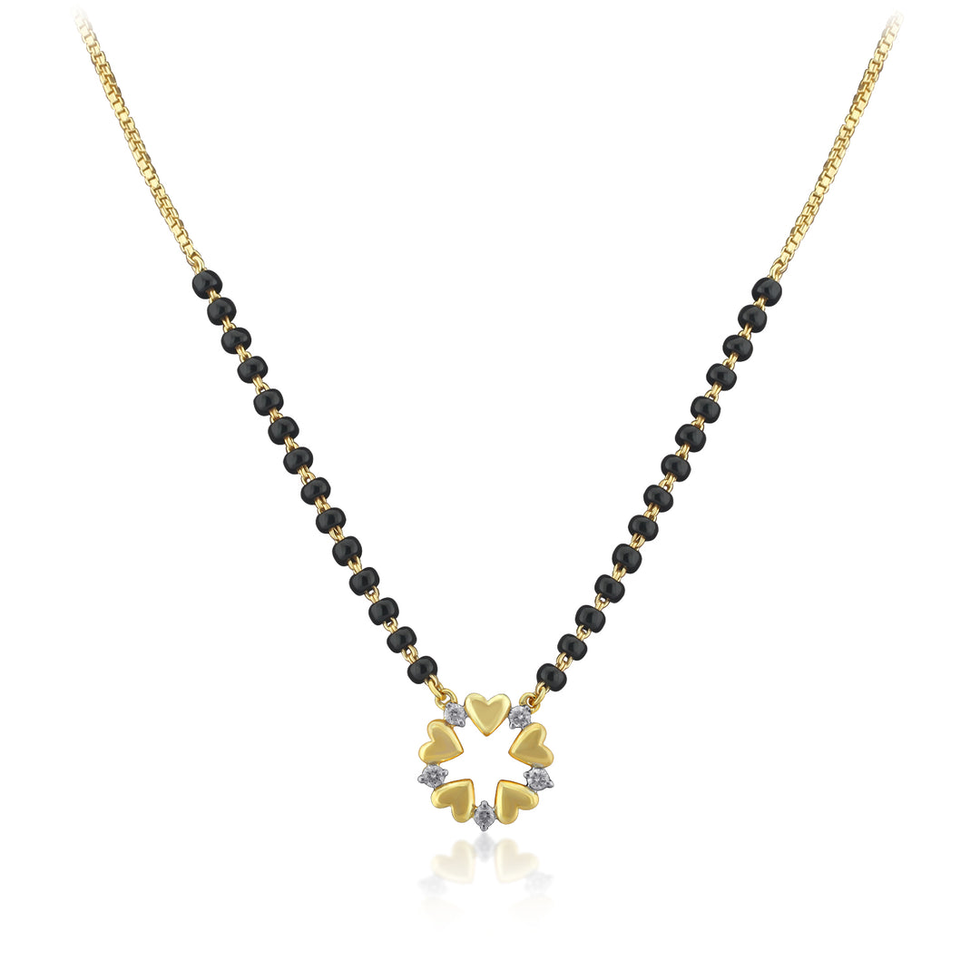 14K YG Fancy Diamond Mangalustra- 1pc