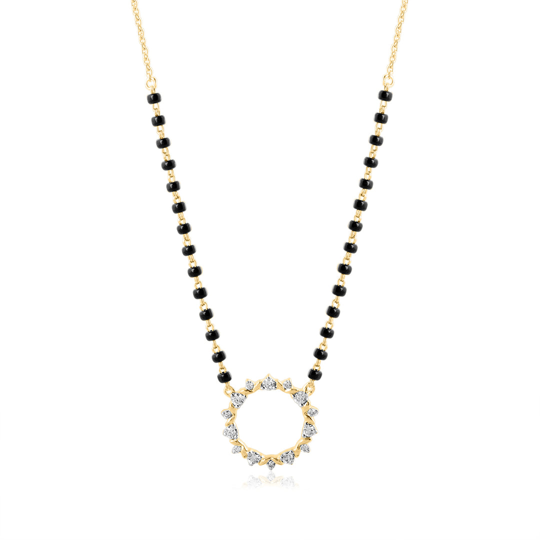 Circle Diamond Mangalsutra – 14K/18K Gold