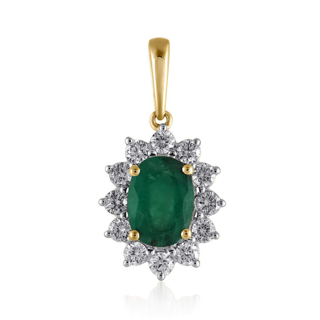 Emerald Diamond Pendant – Elegant Combo