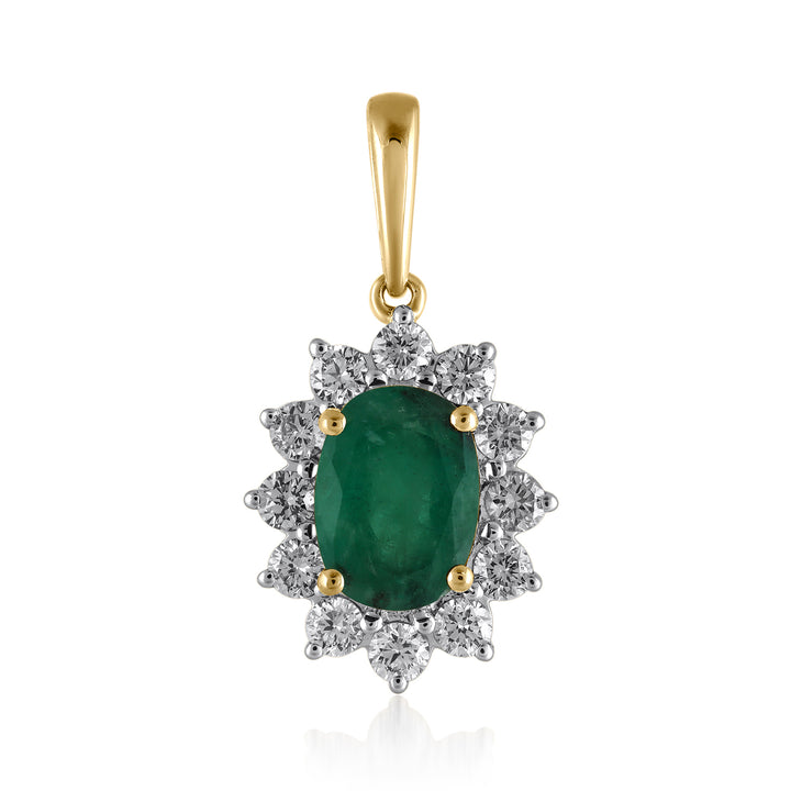 Emerald Diamond Pendant – Elegant Combo