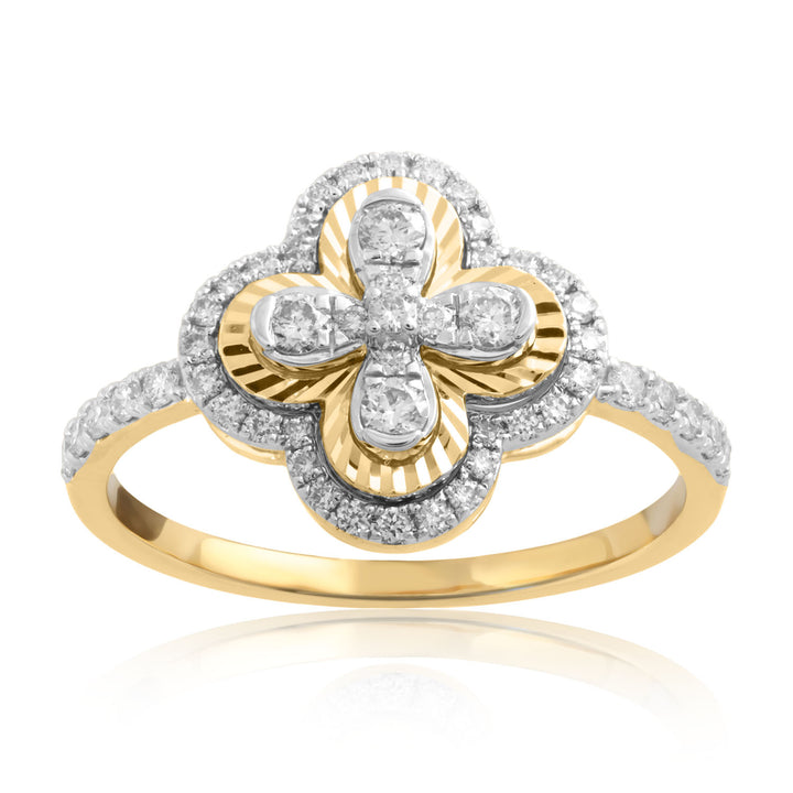 18K YG Fancy Diamond Ring- 1pc