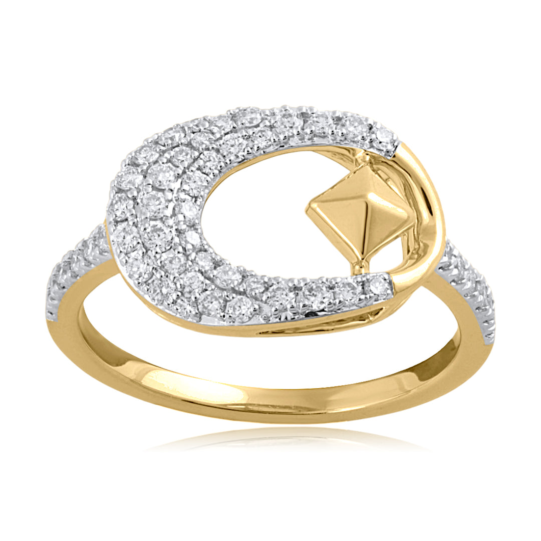 18K YG Fancy Diamond Ring- 1pc