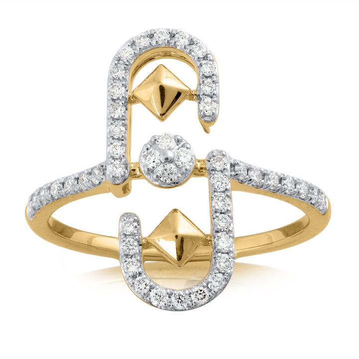 18K YG Fancy Diamond Ring- 1pc