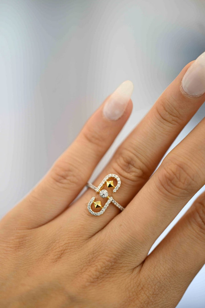 18K YG Fancy Diamond Ring- 1pc