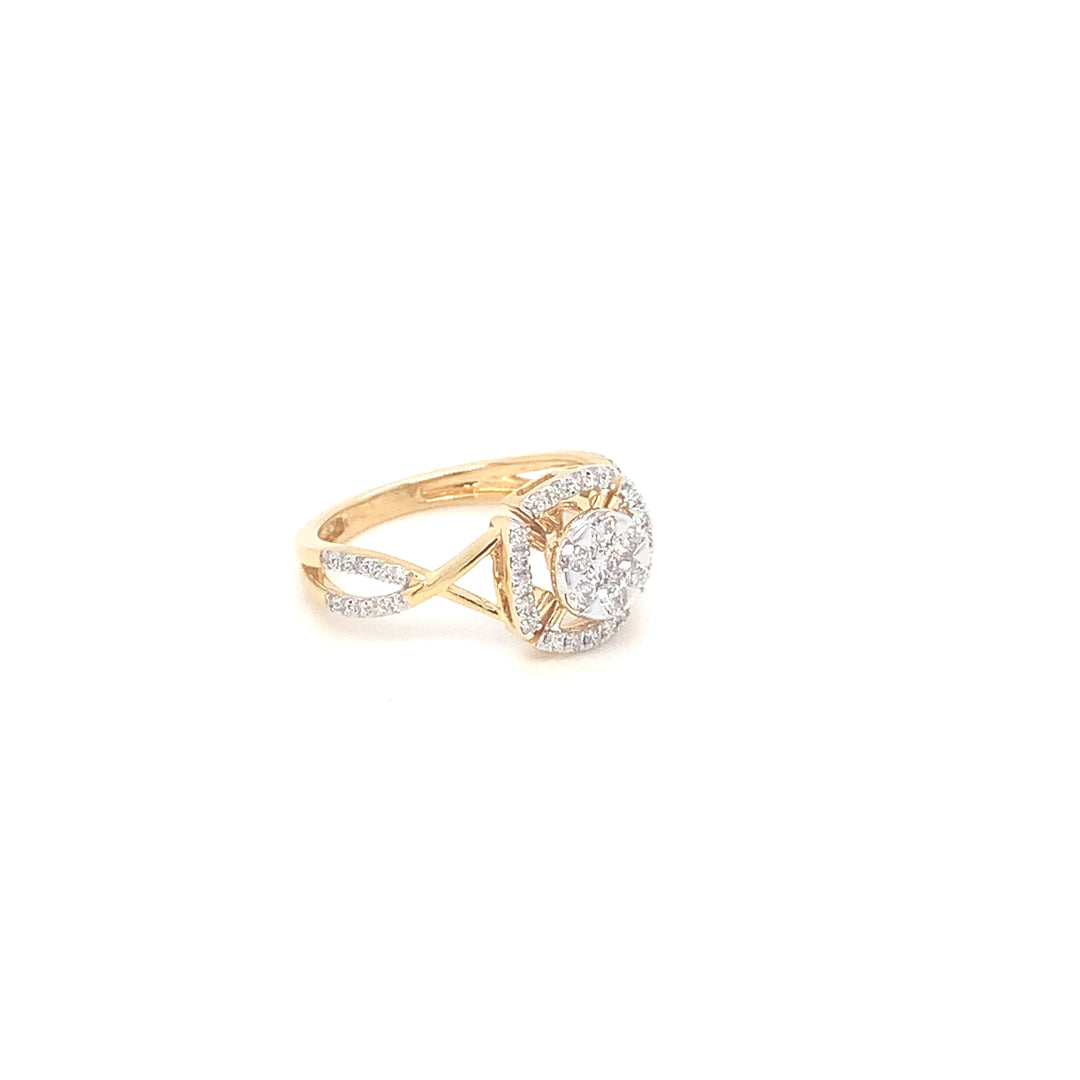 18K YG Bridal Diamond Ring- 1pc