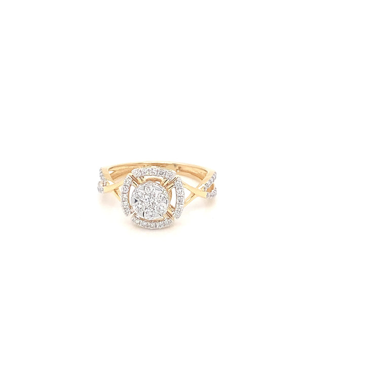 18K YG Bridal Diamond Ring- 1pc