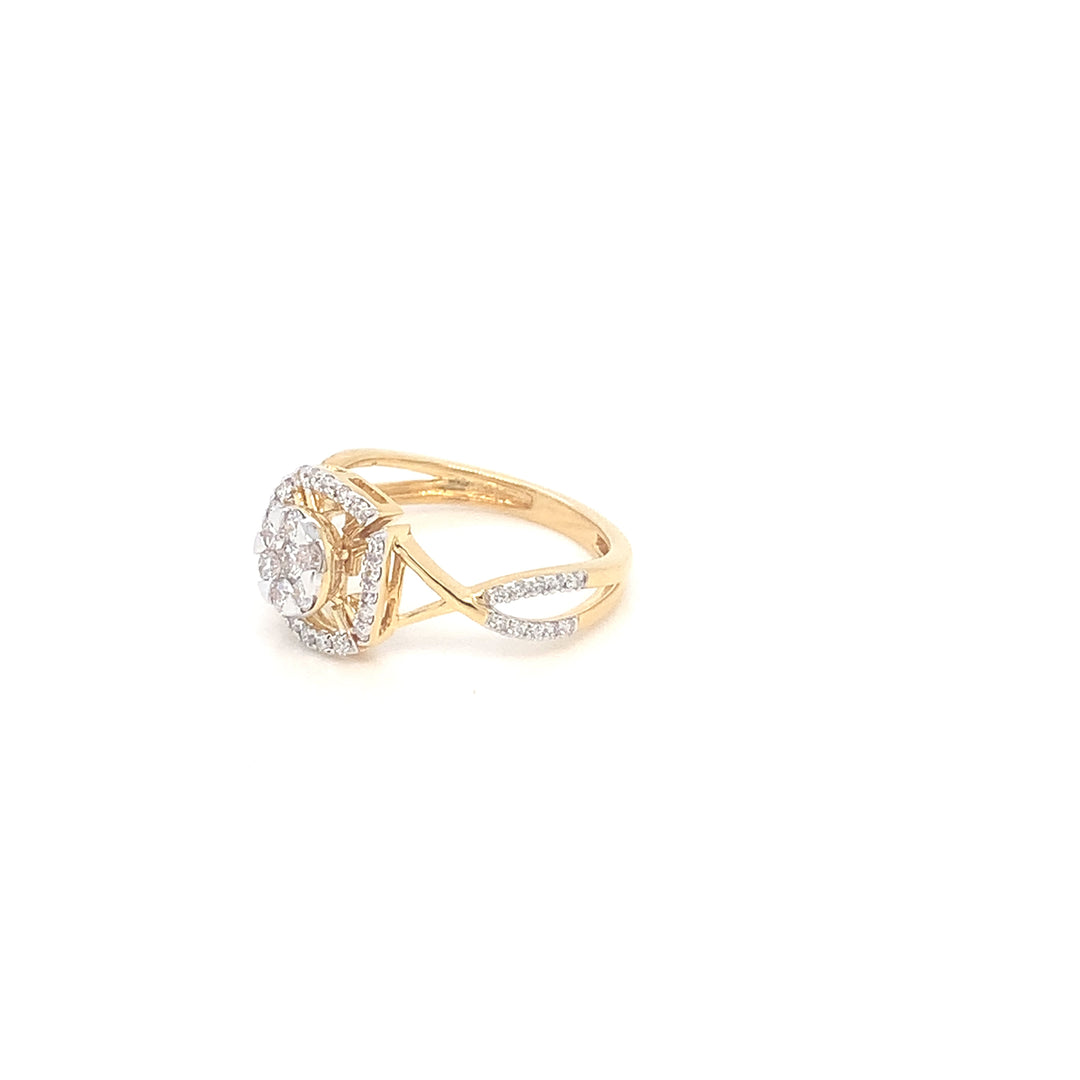 18K YG Bridal Diamond Ring- 1pc