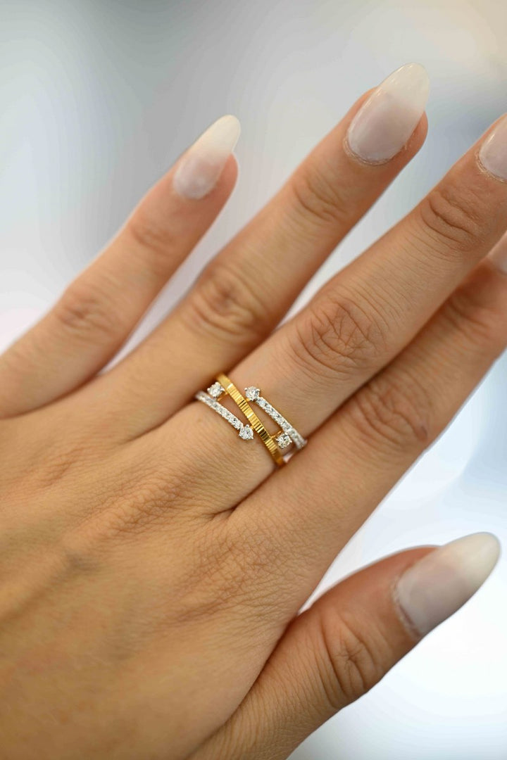 18K YG Fancy Diamond Ring- 1pc