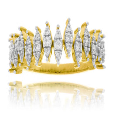 18K YG Fancy Diamond Ring- 1pc