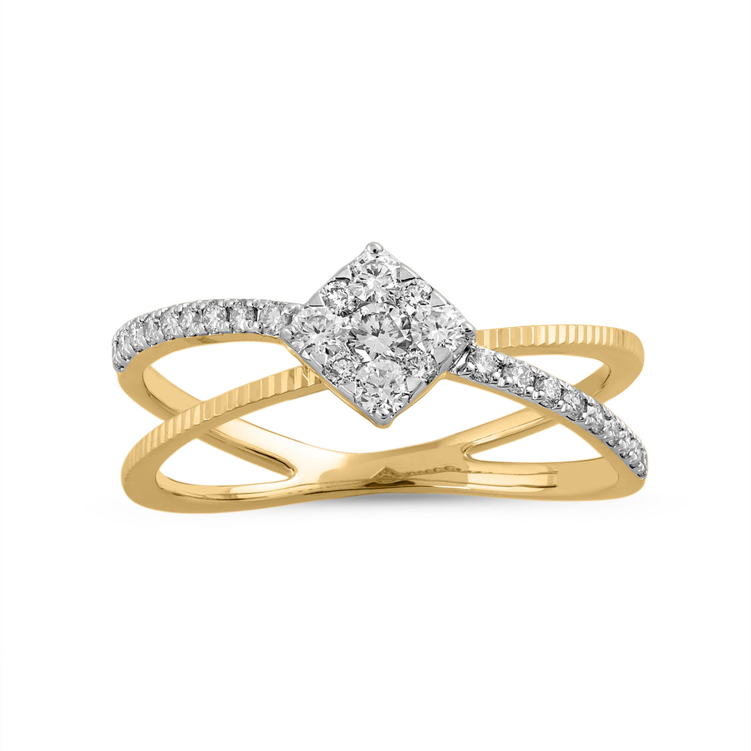 18K YG Fancy Diamond Ring- 1pc