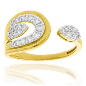 18K YG Fancy Diamond Ring- 1pc