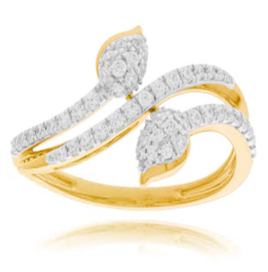 18K YG Fancy Diamond Ring- 1pc
