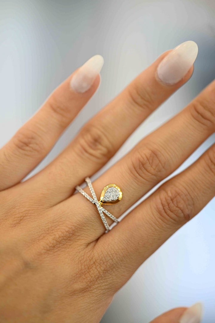 18K YG Fancy Diamond Ring- 1pc