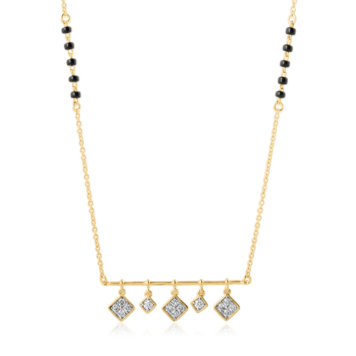 14K Fancy Diamond Mangalsutra with 18K Chain