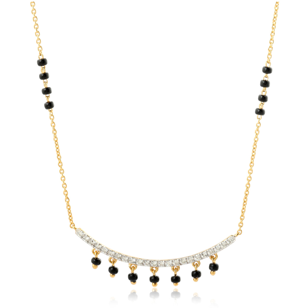 Fancy Diamond Mangalsutra with 18K Chain