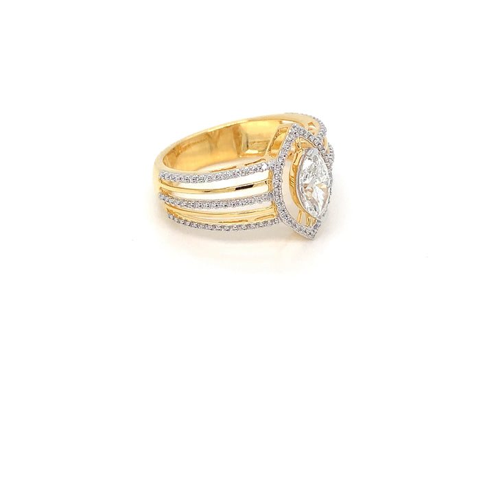 14K YG Cluster Diamond Ring- 1pc